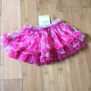 NWT baby  floral ruffle tulle tutu pink 6M